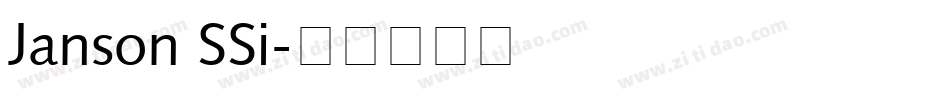 Janson SSi字体转换